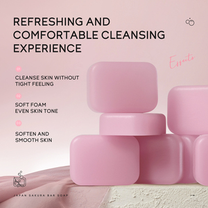 Savon nettoyant pour le visage et le corps 90g, naturel, fait main, hydratant et nourrissant, LAIKOU JAPAN SAKURA, savon en barre pour le bain - Product Image 4