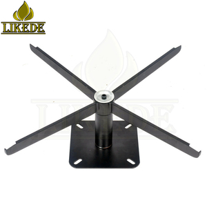 Base de silla giratoria de acero, pieza de silla de hierro negra, 4 rayos - Product Image 5