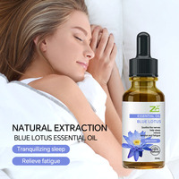 Huiles essentielles de lotus bleu en gros, huile de lotus bleu pure pour parfums et massages corporels