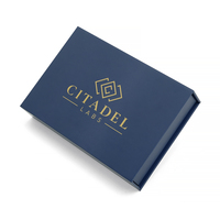 Boîte d'emballage rigide magnétique pour peptides, personnalisée avec logo doré, pour 10 flacons de peptides et produits injectables de laboratoire