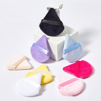 Éponges de maquillage de bouffée de poudre de velours de triangle pour l'outil de fond de teint cosmétique de joint d'ombre de contour pour le visage et les yeux