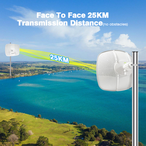 Pont Wi-Fi Extérieur Longue Portée Sans Fil 5.8G <span class=keywords><strong>Gigabit</strong></span> 1200Mbps <span class=keywords><strong>Point</strong></span> d'Accès Routeur CPE Répéteur Wi-Fi PTP jusqu'à 25KM - Product Image 2
