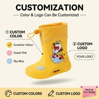 Bottes de pluie pour enfants ultra légères, motif singe de dessin animé, souples, pliables, en EVA, antidérapantes, imperméables, bottes de pluie pour tout-petits, bottes de pluie pour enfants