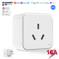 Enchufe Inteligente SIXWGH Matter Smart Life de 16A, Estándar Argentino, Enchufe AU, Control Remoto por Aplicación, Tuya Smart Homekit, Automatización del Hogar Inteligente