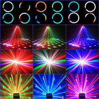 Nouvelle lumière LED RGBW à faisceau laser, effet stroboscopique, télécommande, contrôle sonore, boule magique rotative, lumière de scène pour événements, spectacles, fêtes, DJ
