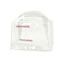 Pochette de voyage carrée transparente personnalisée avec logo imprimé, étanche en PVC, pour cosmétiques et maquillage, avec fermeture éclair