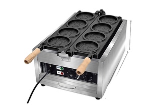Surface Cast Aluminium Plate Non-Stick Won Coin Round Shaped <b>Maker</b> Custom <b>Waffle</b> Machine Snack Crispy Cheese Cookie <b>Maker</b> - Product Image 2