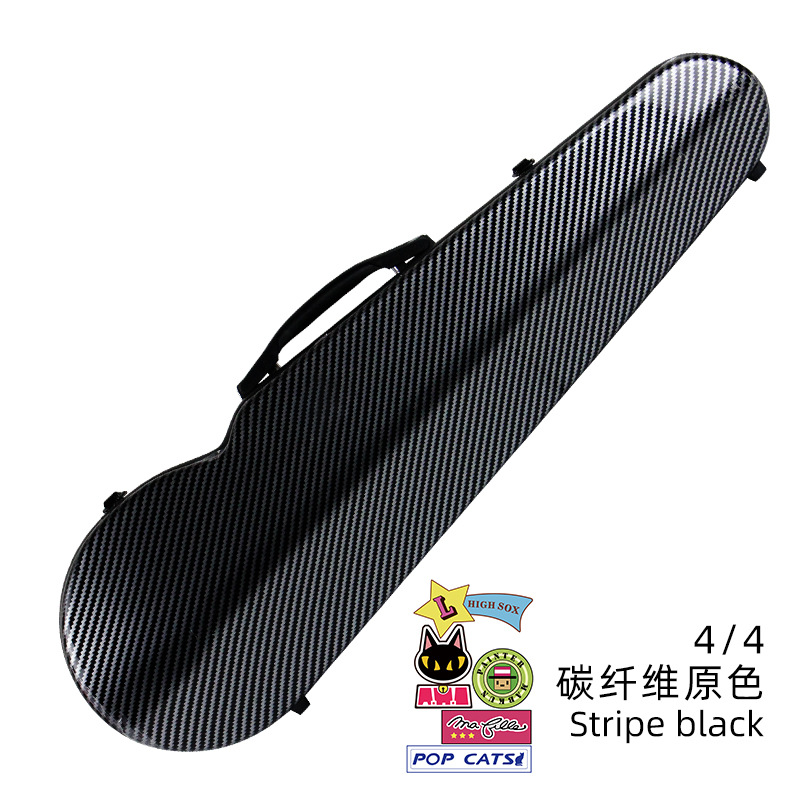 4/4 rayures noires (couleur originale en fibre de carbone)