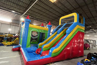 Château gonflable classique avec toboggan, combo château gonflable, jouets pour enfants