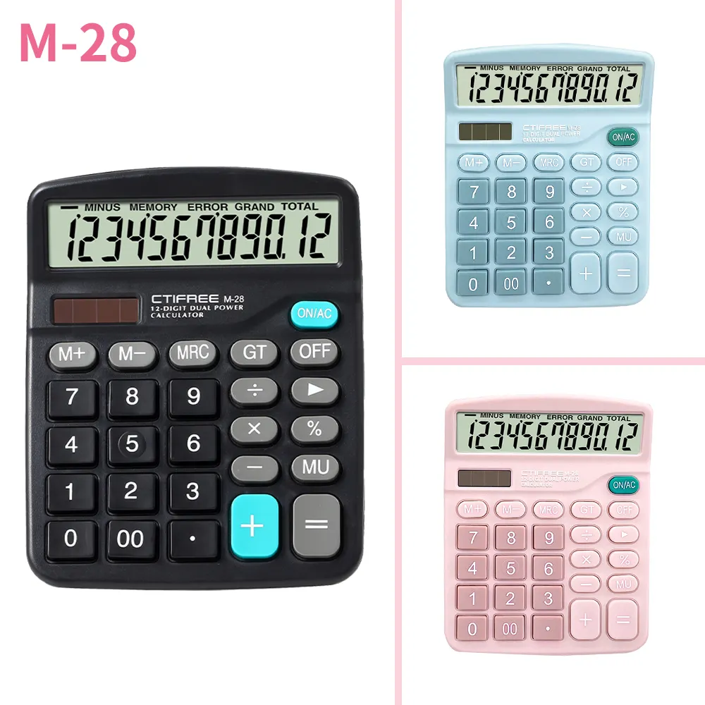 CTIFREE Multifunctional Calculators प्रचार इलेक्ट्रॉनिक जाँच सही funtion 12 अंक कैलकुलेटर के साथ M-28