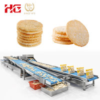 Chaîne de production de snacks et de galettes de riz HG entièrement automatique en acier inoxydable, stérilisateur alimentaire, moulin à gâteaux de riz, 220V/380V 100L