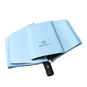 Wholesale Custom Logo Printing 3 Fold Umbrella Advertising Black Coating UV Travel Fold Umbrella