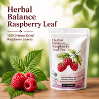 Té de Hoja de Frambuesa, Equilibrio Herbal, Apoyo al Bienestar Materno, Tónico Uterino, Vitalidad del Ciclo, Fitonutriente Vegano, 30 Unidades, 60g