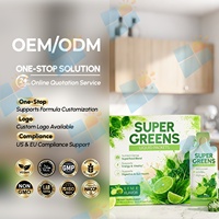 Sachets de Super Aliments Liquides Super Greens Saveur Citron Vert 10ml Mélange de Boissons Super Alimentaires à Base de Plantes Nutrition Quotidienne Fournisseur de Marques Personnalisées