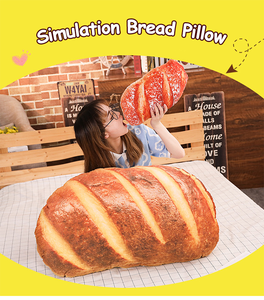 Oreiller en forme de pain de simulation 3D, coussin de dos lombaire doux, oreillers <span class=keywords><strong>alimentaires</strong></span> amusants pour la décoration intérieure - Product Image 5