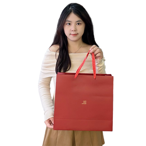 Bolsas de papel de regalo de embalaje de Boutique de ropa mate con asa de cinta de lujo personalizada <span class=keywords><strong>Sac</strong></span> Cadeaux con estampado de logotipo estampado dorado - Product Image 6