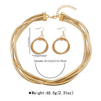 Boucles d'oreilles torsadées multi-couches en trois lignes, style européen et américain, motif os de serpent, pour femme, au design audacieux