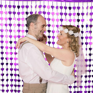 Saint-Valentin 2m rouge et rose pêche coeur porte rideau <span class=keywords><strong>lumineux</strong></span> pluie rideau <span class=keywords><strong>mariage</strong></span> Confession accessoires fête décorations murales - Product Image 3