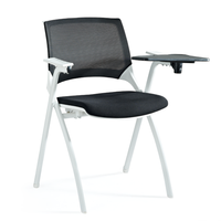 Solution de bureau agile : Chaise de formation en maille respirante, sièges empilables durables pour centres de formation et salles de réunion