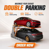 Elevopark – Nouveau pont élévateur simple à deux colonnes inclinable pour véhicules à faible hauteur de plafond, idéal pour le stockage de véhicules en zone à forte densité dans les ateliers de detailing automobile