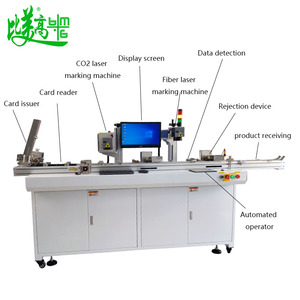 Machine intégrée de marquage et de contrôle qualité pour cartes à puce |   Écriture de puces, vérification et rejet de codes 2D pour cartes de membre - Product Image 3