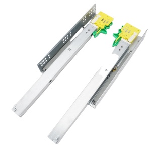 Riel deslizante moderno de tres secciones con amortiguación oculta y cierre suave, riel desmontable para cajones de sala de estar - Product Image 6