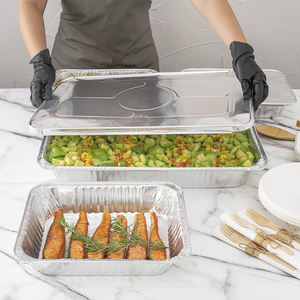 Plateau en aluminium épaissi pour la cuisine, la cuisson des plats et des casseroles, récipient alimentaire <span class=keywords><strong>jetable</strong></span> à emporter pour barbecue - Product Image 5