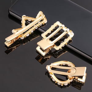 En gros La Mode vintage <span class=keywords><strong>strass</strong></span> perle <span class=keywords><strong>cheveux</strong></span> clips géométrie bec de canard épingle à <span class=keywords><strong>cheveux</strong></span> des femmes jeunes filles <span class=keywords><strong>cheveux</strong></span> accessoires - Product Image 6