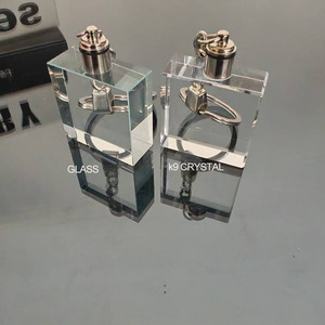 Wholesale 35*35*15MM K9 Crystal Keychains LED Light <b>Customized</b> Laser Engraving Crystal <b>Key</b> Ring for Xtool F2 UV - Product Image 6