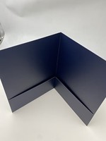 Carpeta de Documentos Personalizada para Oficina, Color Azul Marino, con Logotipo Plateado Estampado en Caliente