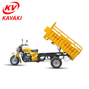 Guangzhou kavaki benzina benzina 3 ruote fabbrica di motori tricicli differenziale gear cargo triciclo con cabina di cina per la vendita - Product Image 2