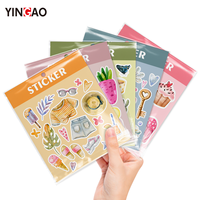 Feuilles d'autocollants personnalisés découpés à la forme, autocollants adhésifs en vinyle colorés pour décorer l'ordinateur portable et le téléphone, pack d'autocollants mignons