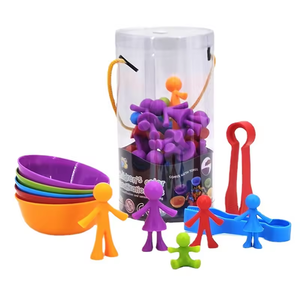 Ensemble de jouets d'éducation précoce inspiré Montessori <span class=keywords><strong>Jeu</strong></span> de mathématiques cognitives <span class=keywords><strong>pour</strong></span> enfants avec comptage d'animaux en caoutchouc <span class=keywords><strong>pour</strong></span> jouets de bébé - Product Image 2