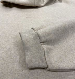 FO Couples Leisure Double Line 23 Cloud Series 100% Coton Hiver Lettre Hoodie ESS Fleur Blé Gris - Product Image 2