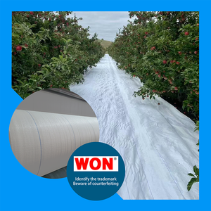 Rollos de Láminas de Plástico de Polietileno Blanco WON para Piso de Invernadero, Cubierta de Suelo Tejida, Tela Repelente de Hierba Negra con Protección UV para Interiores - Product Image 2