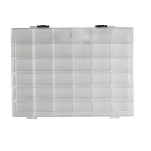 21976 Supermarket Hot selling 18 Compartment Organizer Bead Storage box Acrylic Storage box for small craft items rhinestone