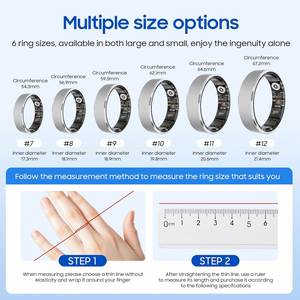 Blood Oxygen Tracker Health Monitor Heart Rate IP68 Waterproof Fitness Smart <b>Ring</b> With Charging Case CE FCC RoHS Certified - Product Image 6