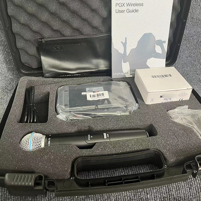 PGX4 BETA58A Wireless Microphone System Handheld Cardioid Vocal for Stage Performance Karaoke with 60 DB Signal-to-Noise Ratio