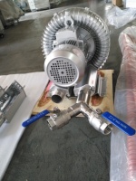 Souffleur régénératif industriel robuste 550W 50Hz triphasé pour système d'aspiration centralisé
