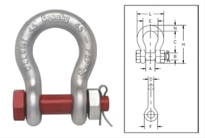 Nhà Máy bán hàng trực tiếp, mạ kẽm <span class=keywords><strong>D</strong></span> Xiềng Xích Đôi <span class=keywords><strong>D</strong></span> Vòng tời Neo <span class=keywords><strong>D</strong></span>ây 20 tấn mở rộng Tow Bow xiềng xích - Product Image 6