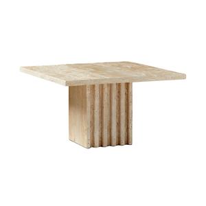 الجداول الحجر منحوتة قاعدة متميزة على بيع الايطالية قمة منضدة من الرخام رمى الحجر الجيري الروماني حجر الترافرتين طاولة القهوة - Product Image 1