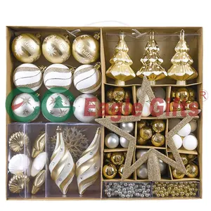 EAGLEGIFTS Bolas de Natal mini coloridas de 4 cm, bolas de galvanização para decoração de árvores e árvores de Natal