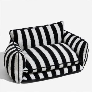 Cama de Lujo para Mascotas 2027, Diseño Moderno y Personalizado, con Rayas de Lana de Cordero y Felpa de Doble Capa, para Perros y Gatos, Estilo Moderno - Product Image 6
