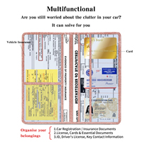 Titulaire de carte d'immatriculation et d'assurance de voiture Organisateur de documents d'immatriculation de véhicule Portefeuille de véhicule