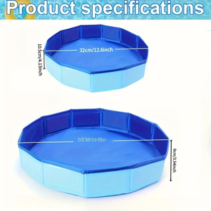 Piscina de Plástico para Cães em Promoção, 120cm, Portátil e Dobrável, Piscina para Crianças, Banheira para Banho - Product Image 5