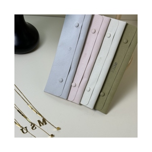 ジュエリーベルベットポーチ（ロゴ入り）＆カードポーチバッグ - 宝飾品梱包用高級スエードカスタムロゴポーチ - Product Image 1