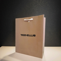 Sacs en papier personnalisés avec logo Sac en papier kraft brun Sac en papier de luxe Sacs en papier cadeau à provisions avec poignée