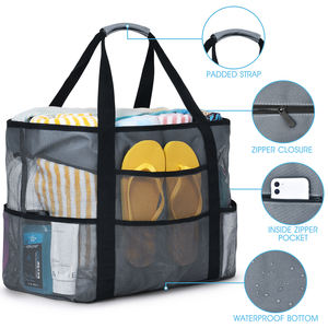 Bolso de hombro de verano personalizado, bolso de playa elegante con bolsillos, proveedor de lona de sublimación para el bolso de playa tas kanvas - Product Image 2