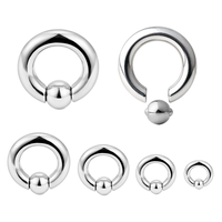 Anneau captif en acier à ressort géant Bijoux de corps en gros