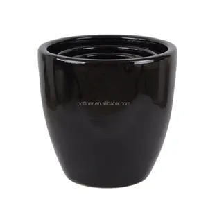 black and white ceramic big flower pot outdoor and indoor B348